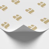 Modern gold-weiß, Erstbriefmonogramm Geschenkpapier (Ecke)