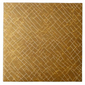 Modern Gold Weiß Vintage Kunst-Déco Collection Fliese (Vorderseite)