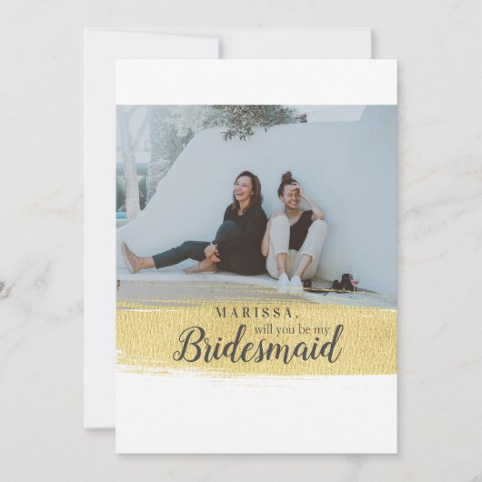 Modern Gold werden Sie mein übergeordneter Vorschl Einladung (Vorderseite)