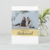 Modern Gold werden Sie mein übergeordneter Vorschl Einladung (Stehend Vorderseite)