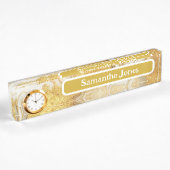 Modern Gold & White Agate Geode Monogram | Namensplakette