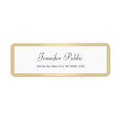 Modern Gold White Elegant Handgeschriebener Name E (Vorne)