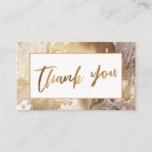 Modern Gold & White Marmorierung Vielen Dank Begleitkarte (Vorderseite)