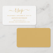 Modern Gold & White Simple Script UAWG Begleitkarte (Vorne/Hinten)