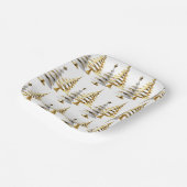 Modern Gold & White Square Paper Plates – Elegant Pappteller (Gewinkelt)