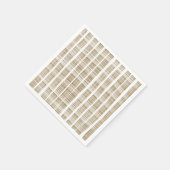 Modern Gold & White Stripe Texture Wedding Serviette (Ecke)