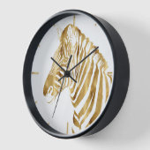 Modern Gold White Zebra Animal Safari Design Uhr (Winkel)