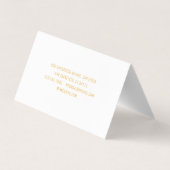 Modern Gold Yoga Instructor Berufliches Logo Visitenkarten (Rückseite)