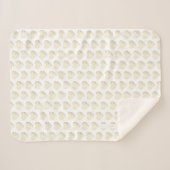 Modern Golden effect Elegant Heart Sherpadecke (Vorderseite (Horizontal))