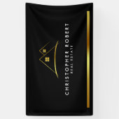 Modern Golden House Logo Real Anwesen Banner (Vertikal)