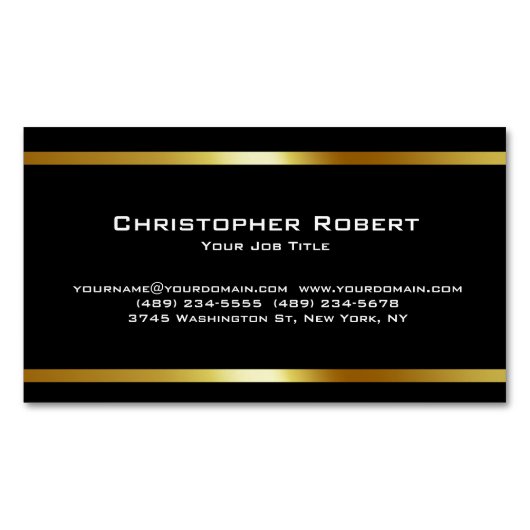 Modern Golden House Logo Real Anwesen Card Magnet (Vorderseite)