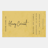 Modern Golden Rustic Label Rechteckiger Aufkleber (Vorderseite)