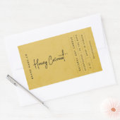 Modern Golden Rustic Label Rechteckiger Aufkleber (Umschlag)