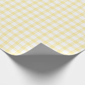 Modern Golden Yellow Kariert Wrapping Paper Geschenkpapier (Ecke)