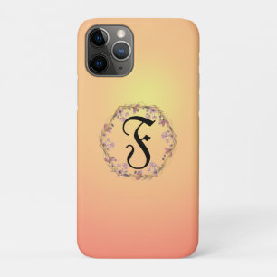 Modern Goldene Sonnenuntergänge Blume Monogramm Na Case-Mate iPhone Hülle
