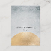 Modern Goldener Kreis Aquarell Grau Schwarz Visitenkarte (Vorderseite)