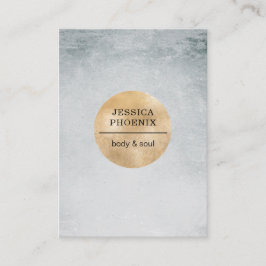 Modern Goldener Kreis Aquarell Grau Schwarz Visitenkarte