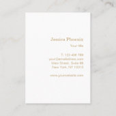 Modern Goldener Kreis Schwarz Visitenkarte (Rückseite)