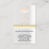 Modern goldener Lotus Visitenkarte (Rückseite)