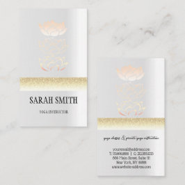 Modern goldener Lotus Visitenkarte