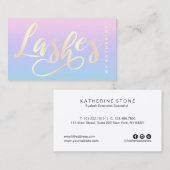 Modern goldfarbene lila Bläschen Visitenkarte (Vorne/Hinten)