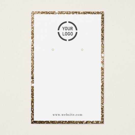 Modern goldfarbener Glitzer mit individueller Ohrm (Vorderseite)