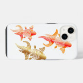 Modern Goldfish White iPhone 14 Hüllen Hülle (Rückseite (Horizontal))