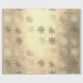 Modern Goldschneeflocken  Geschenkpapier (Flach)
