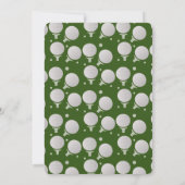 Modern Golf Balls Birthday Party Green Einladung (Rückseite)