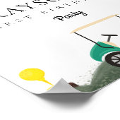 Modern Golf Birthday Party Begrüßung Grün Poster (Ecke)