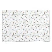 Modern Golf Golfer Club Ball Muster Weiß Kissenbezug (Vorderseite-Rechts)