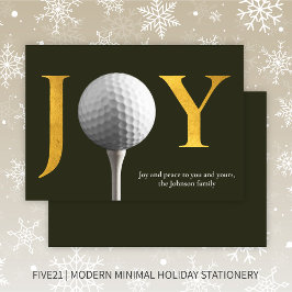 Modern Golf Joy & Peace Dunkle Grüne Weihnachten