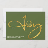 Modern Golf Joy & Peace Green Weihnachten (Vorderseite)