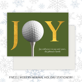 Modern Golf Joy & Peace Green Weihnachten