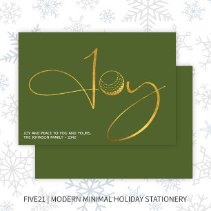 Modern Golf Joy & Peace Green Weihnachten