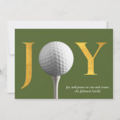 Modern Golf Joy & Peace Green Weihnachten (Vorderseite)