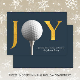 Modern Golf Joy & Peace Navy Blauer Weihnachten