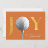 Modern Golf Joy & Peace Orange Weihnachten (Vorderseite)