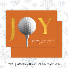Modern Golf Joy & Peace Orange Weihnachten