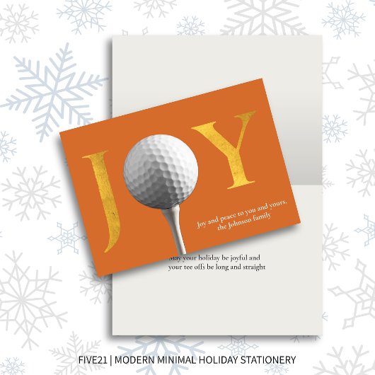 Modern Golf Joy & Peace Orange - Weihnachten