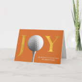 Modern Golf Joy & Peace Orange - Weihnachten (Vorderseite)