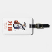Modern Golf Sport Monogrammed Gepäckanhänger (Vorderseite horizontal)
