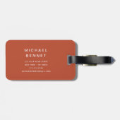 Modern Golf Sport Monogrammed Gepäckanhänger (Rückseite horizontal)