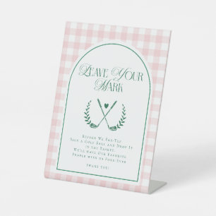 Modern Golf Theme Brautparty Custom Sign Sockelschild