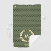 MODERN GOLF VATER'S DAY ARMY GREEN MONOGRAM GOLFHANDTUCH (Insitu)