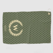 MODERN GOLF VATER'S DAY ARMY GREEN MONOGRAM GOLFHANDTUCH (Horizontal)