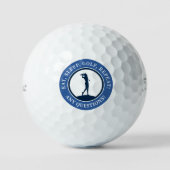 Modern Golfer Blue Humorous Women’s Golf Favor Golfball (Vorderseite)