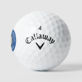 Modern Golfer Blue Lustiges Geschenkset für Frauen Golfball (Logo)