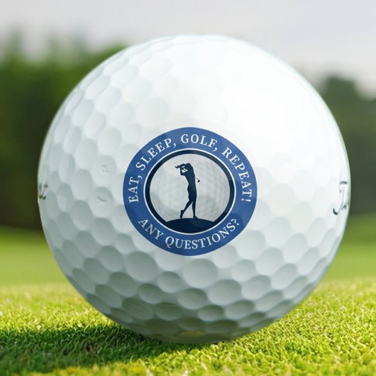 Modern Golfer Blue Lustiges Geschenkset für Frauen Golfball