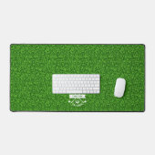 MODERN GOLFER MONOGRAM NAME GRASS GREEN SCHREIBTISCHUNTERLAGE (Tastatur & Maus)